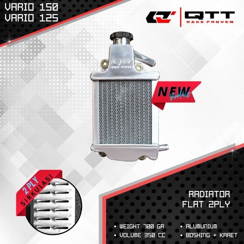 RADIATOR QTT BIG VOLUME VARIO ADV  PCX 125 150 OLD NEW QTT RACING BAHAN ALMUNIUM 2ply