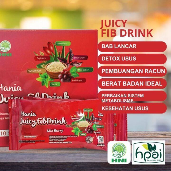 

HANIA JUICY FIBDRINK MIXBERRY - MINUMAN KESEHATAN DENGAN CAMPURAN BUAH BERRY - MELANCARKAN BAB DAN MENCEGAH SEMBELIT - MEMBANTU MEMBERSIHKAN USUS KOTOR
