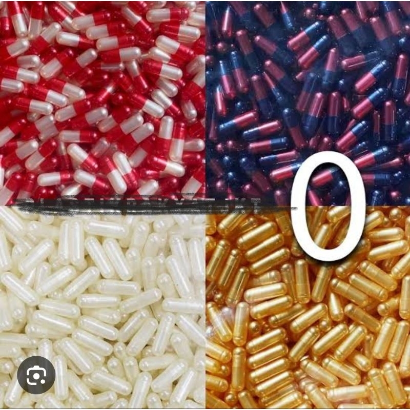 cangkang kapsul kosong metalik size#0