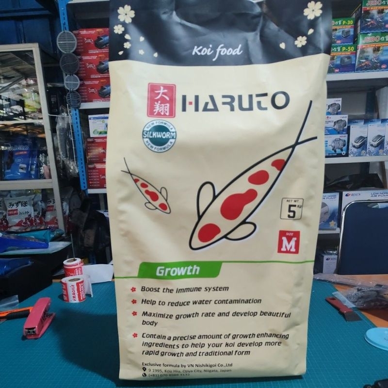 Haruto Super High Growth Silkworm Pakan Koi 5kg M