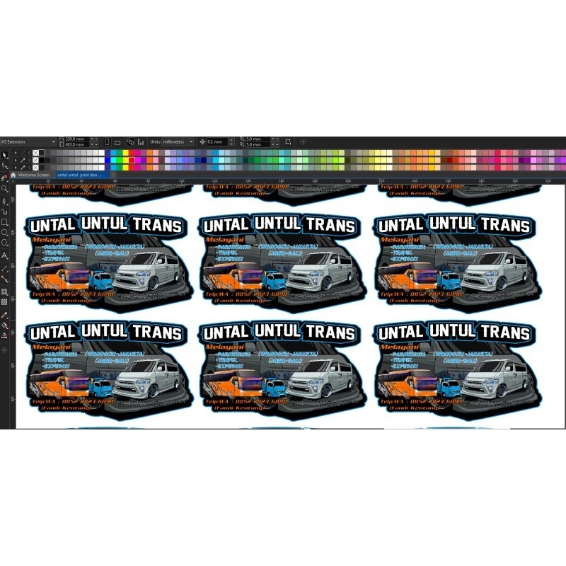 

Sticker Print N cut laminasi glossy