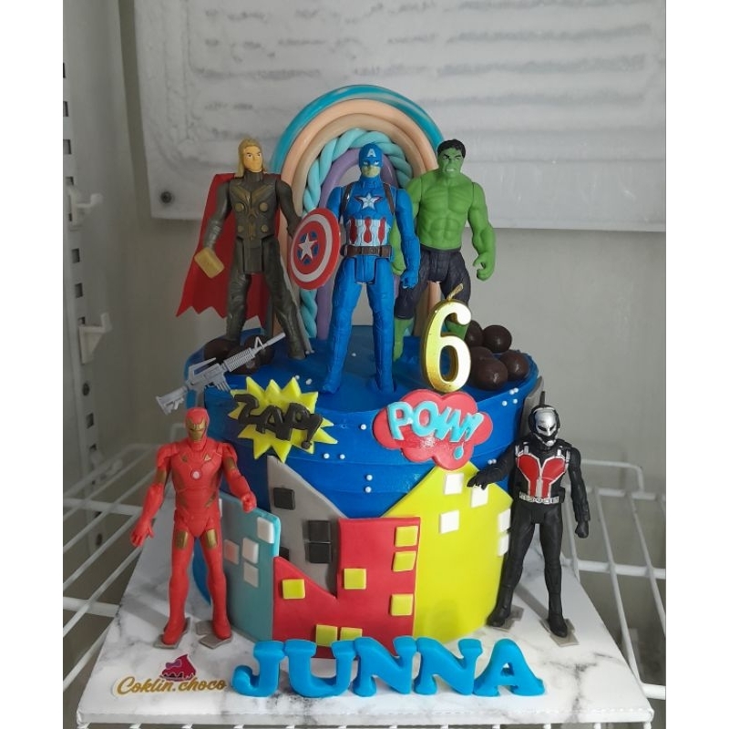 

avenger cake birthday karakter superhero marvels / kue ulang tahun Avengers