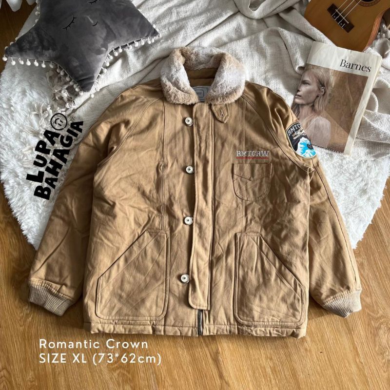 ROMANTIC CROWN RMTC Khaki Canvas Parka Jaket size XL | 100% Original