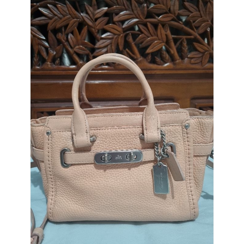 Preloved Coach Mini Swagger peach