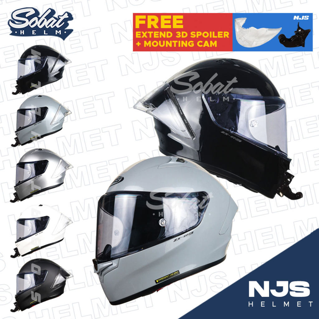 Helm NJS ZX-1R GT SOLID Helm Full Face SNI