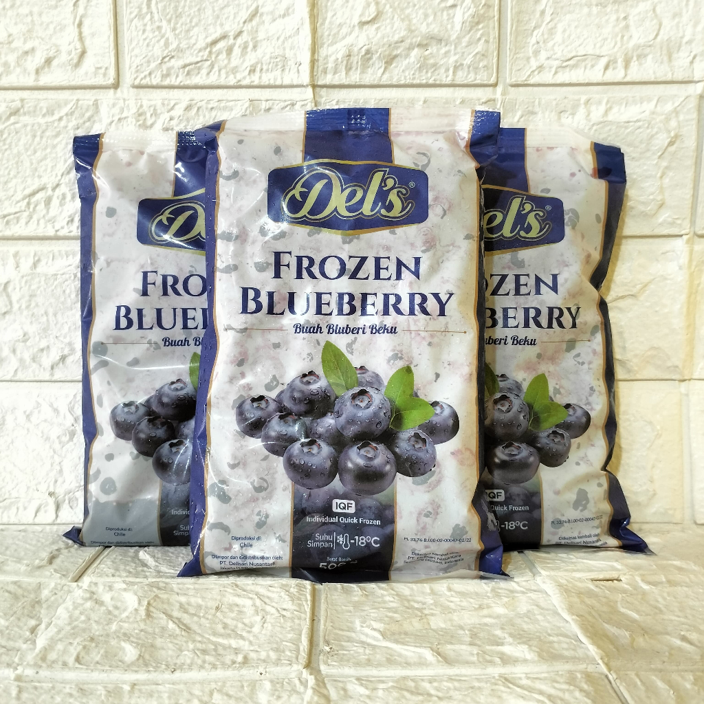 

Del's Frozen Blueberry Buah Bluberi Beku 500gr