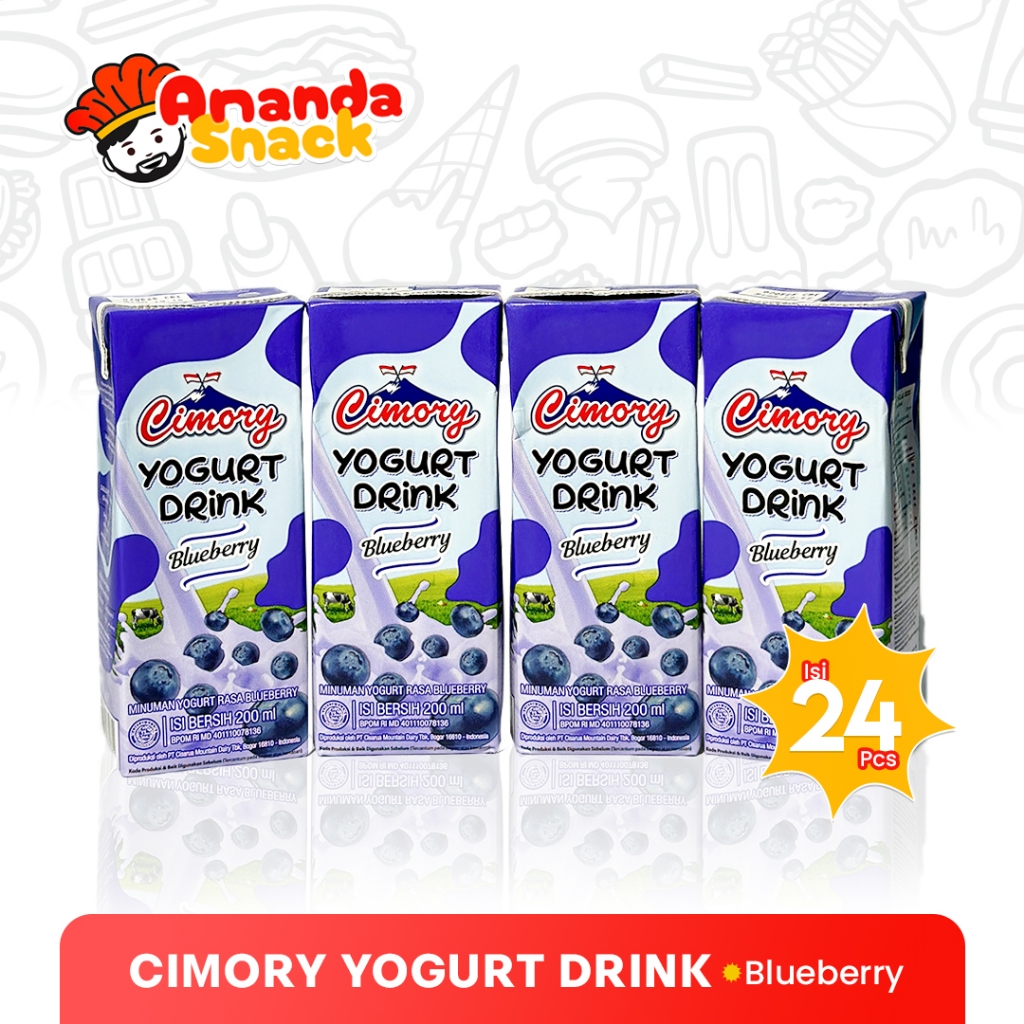 

Cimory Yogurt Drink Blueberry 1 Dus Isi 24 Pcs