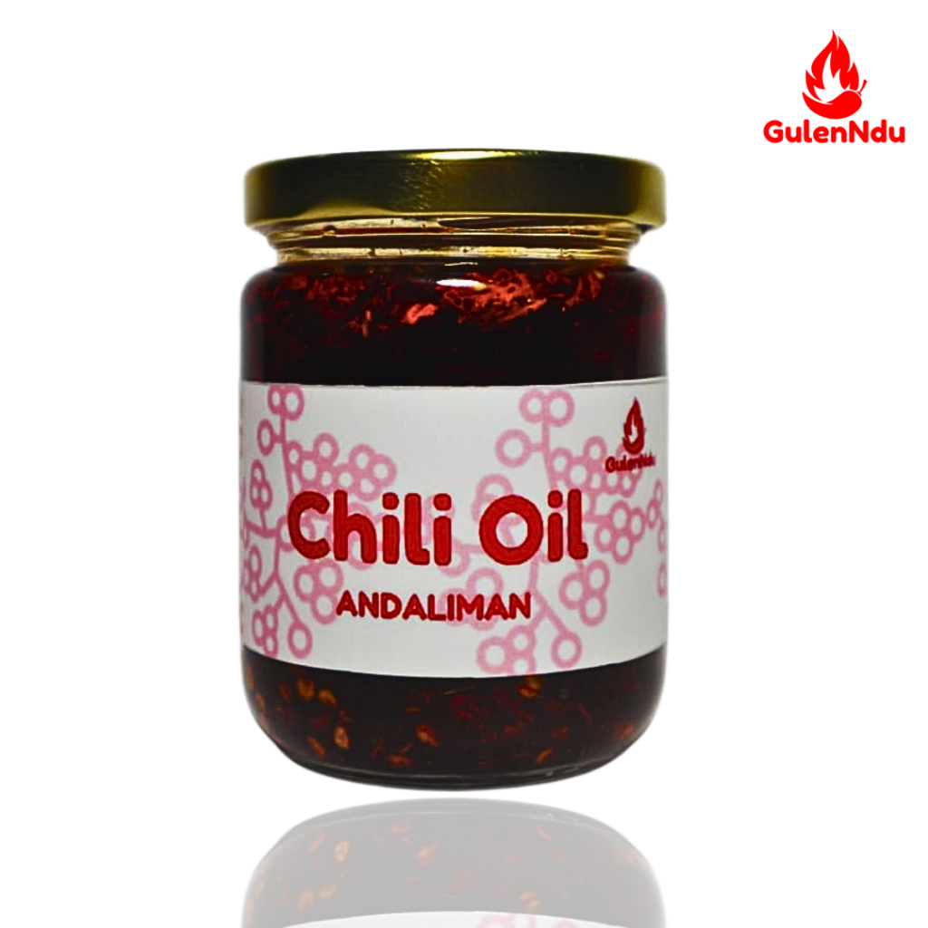 

GulenNdu - Chili Oil Andaliman Kemasan Kaca Sambal Serbaguna Super Pedas dan Gurih COD 200ml