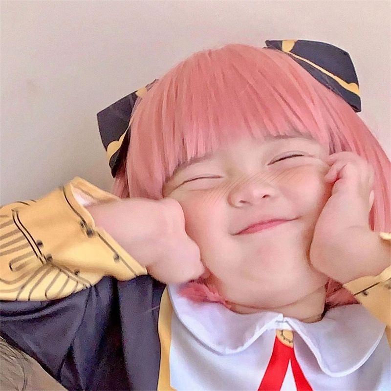 WIG ANYA FORGER ANAK ANAK PENDEK BOB WARNA PINK SPY X FAMILY COSPLAY HALLOWEEN