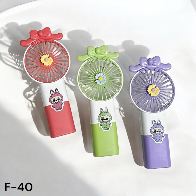 kipas angin mini labubu portable cas / kipas angin kecil karakter lucu