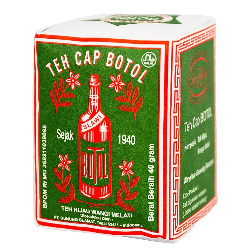 

Teh Jawa Cap Botol Hijau Aroma Melati 40 gr (1 slop : 10 pcs)