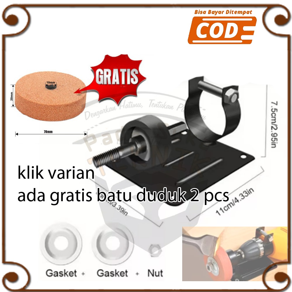 

Dudukan Bor Asah Alat Putar Roda Gerinda Duduk Meja Tangan Serbaguna Penggiling Poles Logam