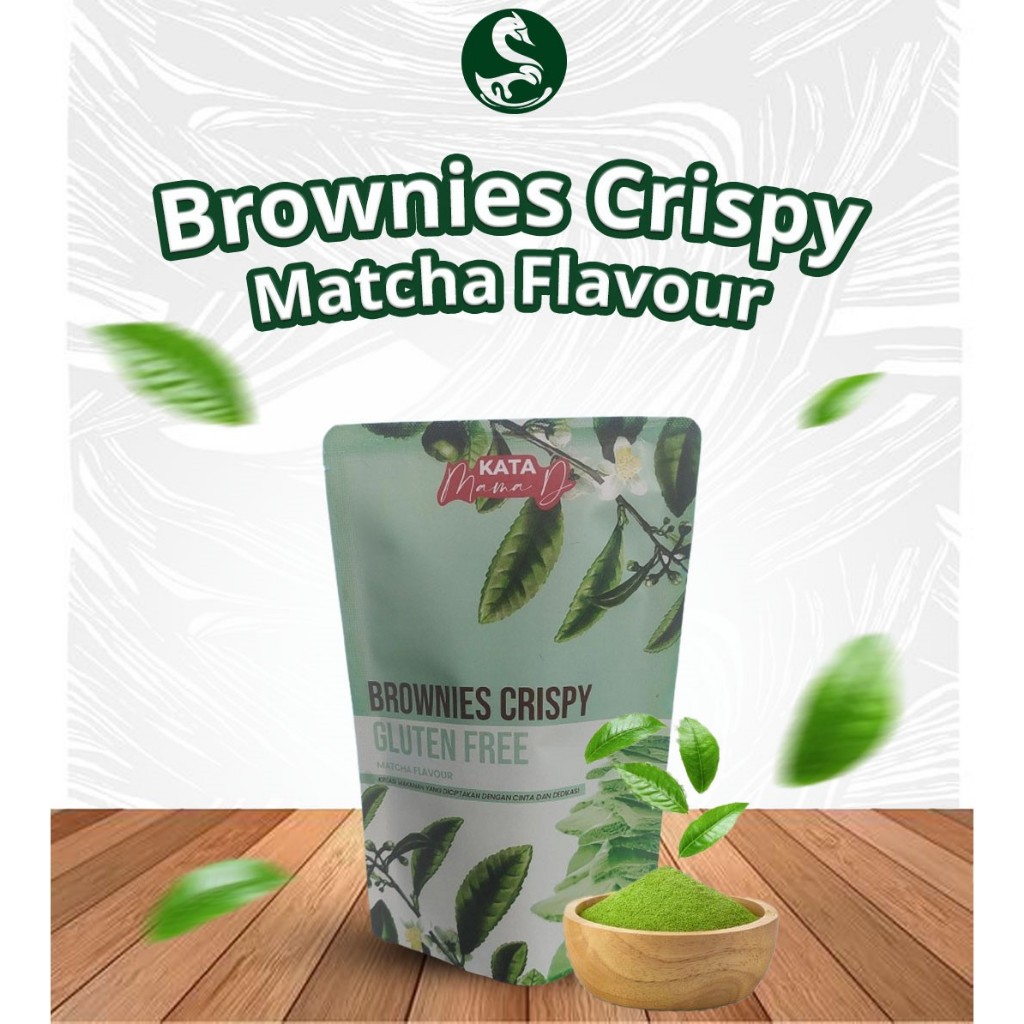 

Brownies Crispy Matcha 50 gr | Kata Mama D | Greentea | Gluten free | Healthy food