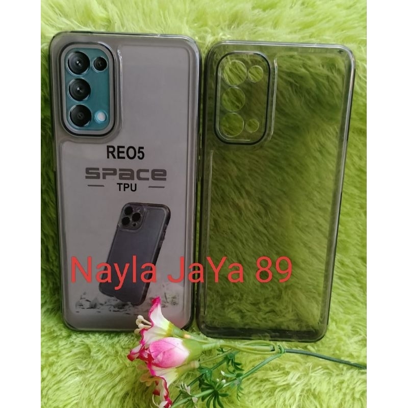 OPPO RENO 5 CASE hitam bening softcase bening hardcase space bening clear transparan