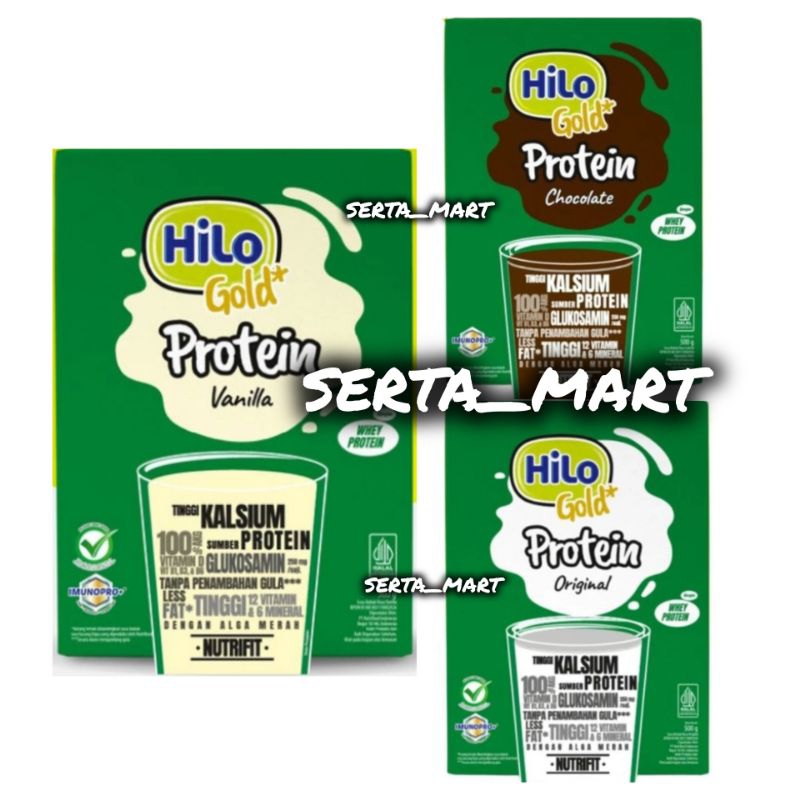 

Hilo Gold Original / Cokelat / Vanilla / Sweet Potato / Biscuit Cereal - Susu Tinggi Kalsium