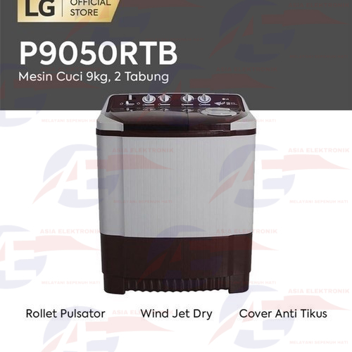 Mesin Cuci LG 2Tabung P9050R/Mesin Cuci 2Tabung LG 9KG/Mesin Cuci 9KG LG 2Tabung