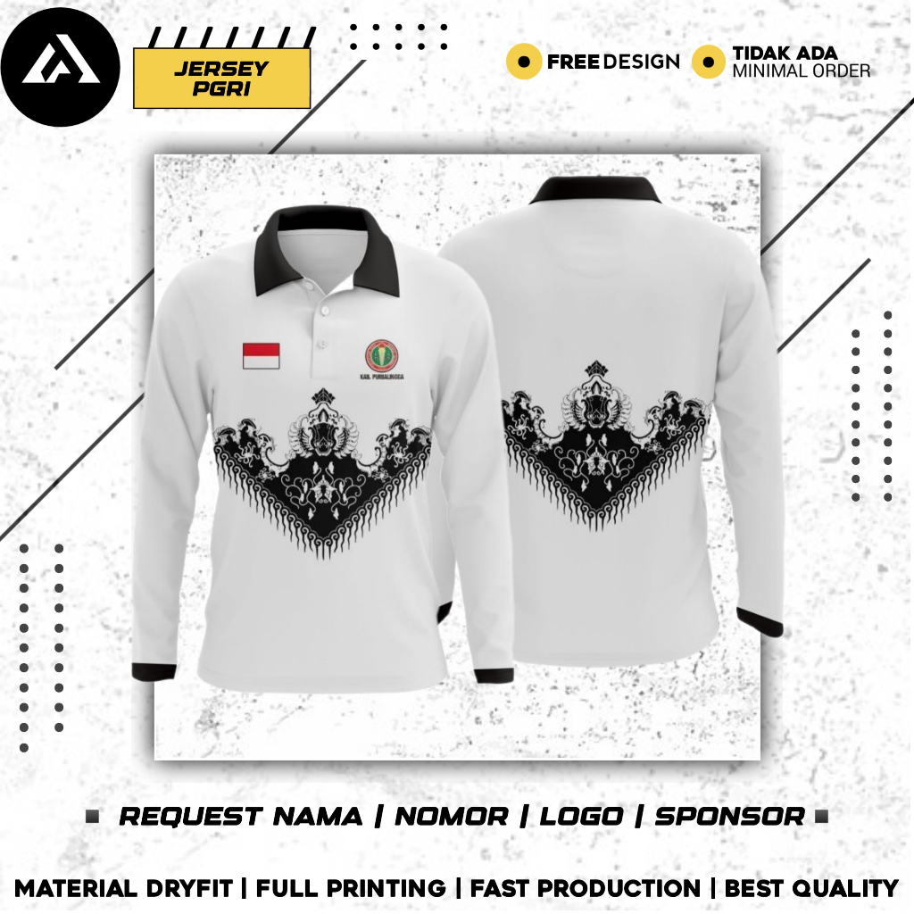KAOS JERSEY POLO PGRI FULL PRINTING KUALITAS PREMIUM / KAOS JERSEY WANGKI PGRI