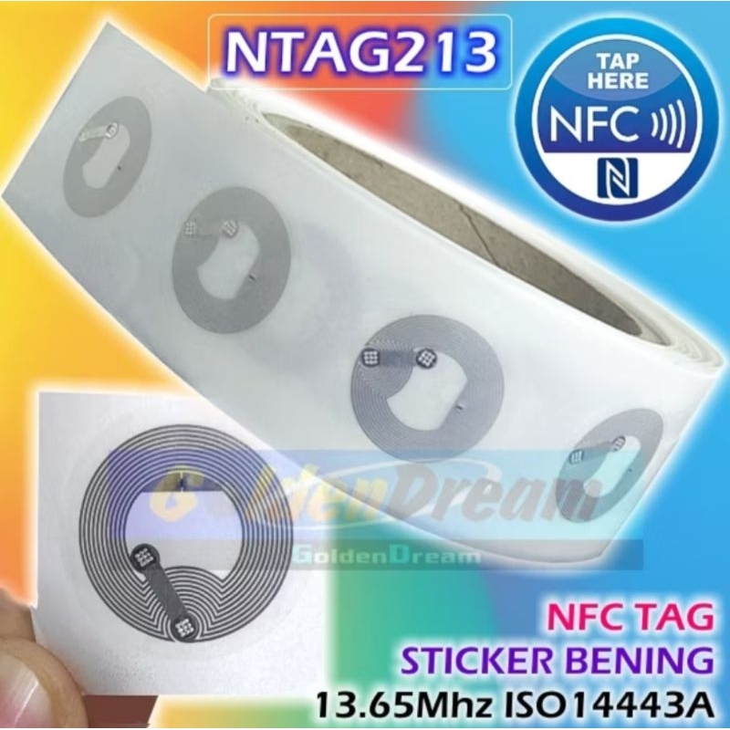 

NTAG213 Universal NFC Tag 13.56Mhz ISO14443A NTag 213 Sticker Label RF Auto NTAGHarga satuan utk 1 lembarBeli 1 rol isi 1000pcs harga lebih murahNFC Tag Universal NTAG 213 13.56Mhz ISO14443A RIFD Tag**Kelebihan:- Sticker BENING transparan-