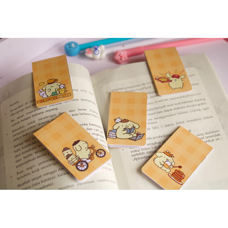 

Pembatas buku magnet pompompurin isi 5