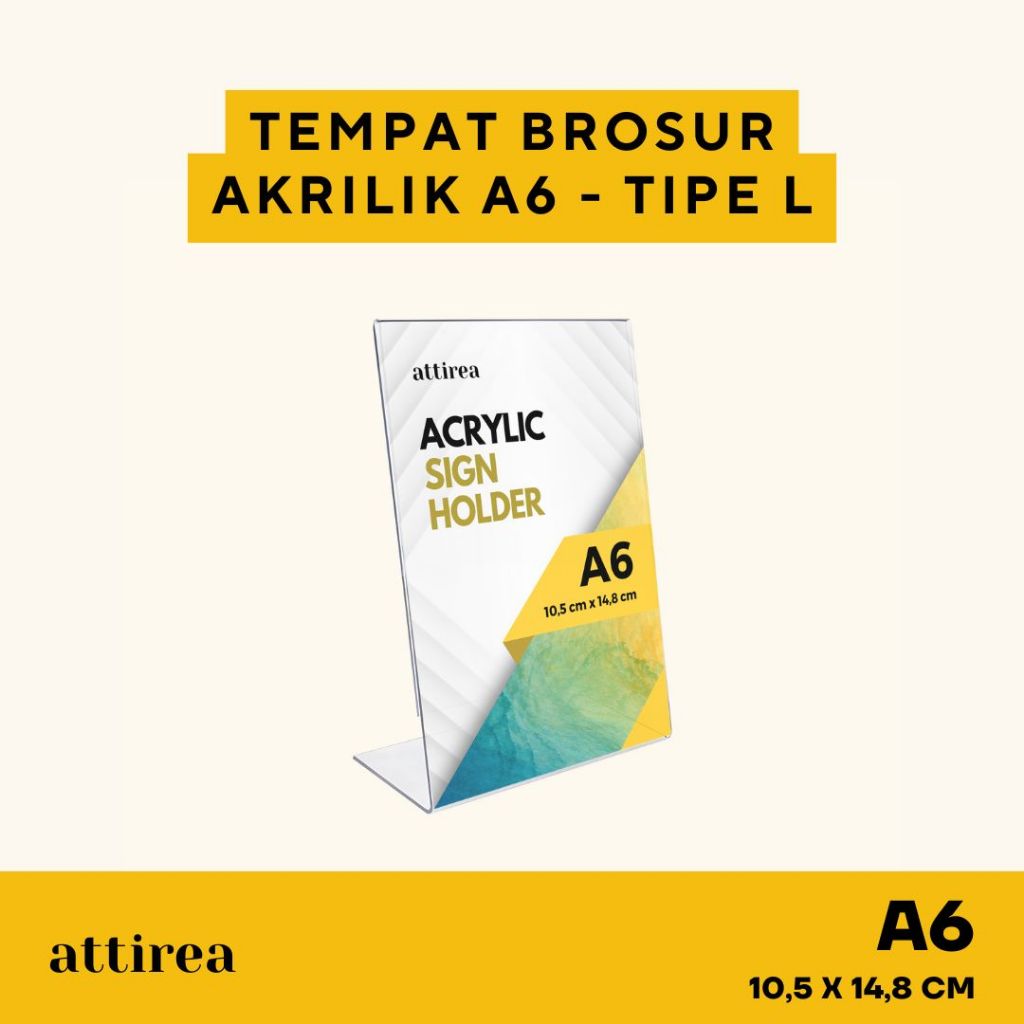 

Tempat Brosur Akrilik A6 - Tipe L | Tent Holder Standing | Qris Card Menu