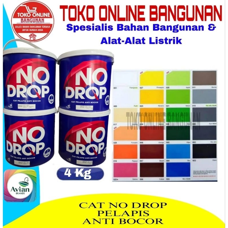 NO DROP WATER PROOFING CAT PELAPIS ANTI BOCOR AQUAPROOF 4 KG