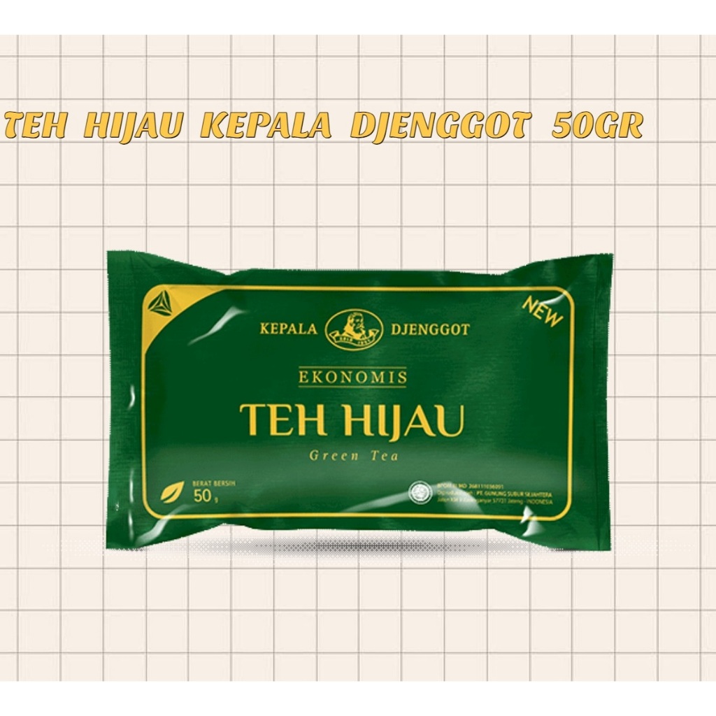 

TEH HIJAU KEPALA DJENGGOT 50GR/centraltrenggalek