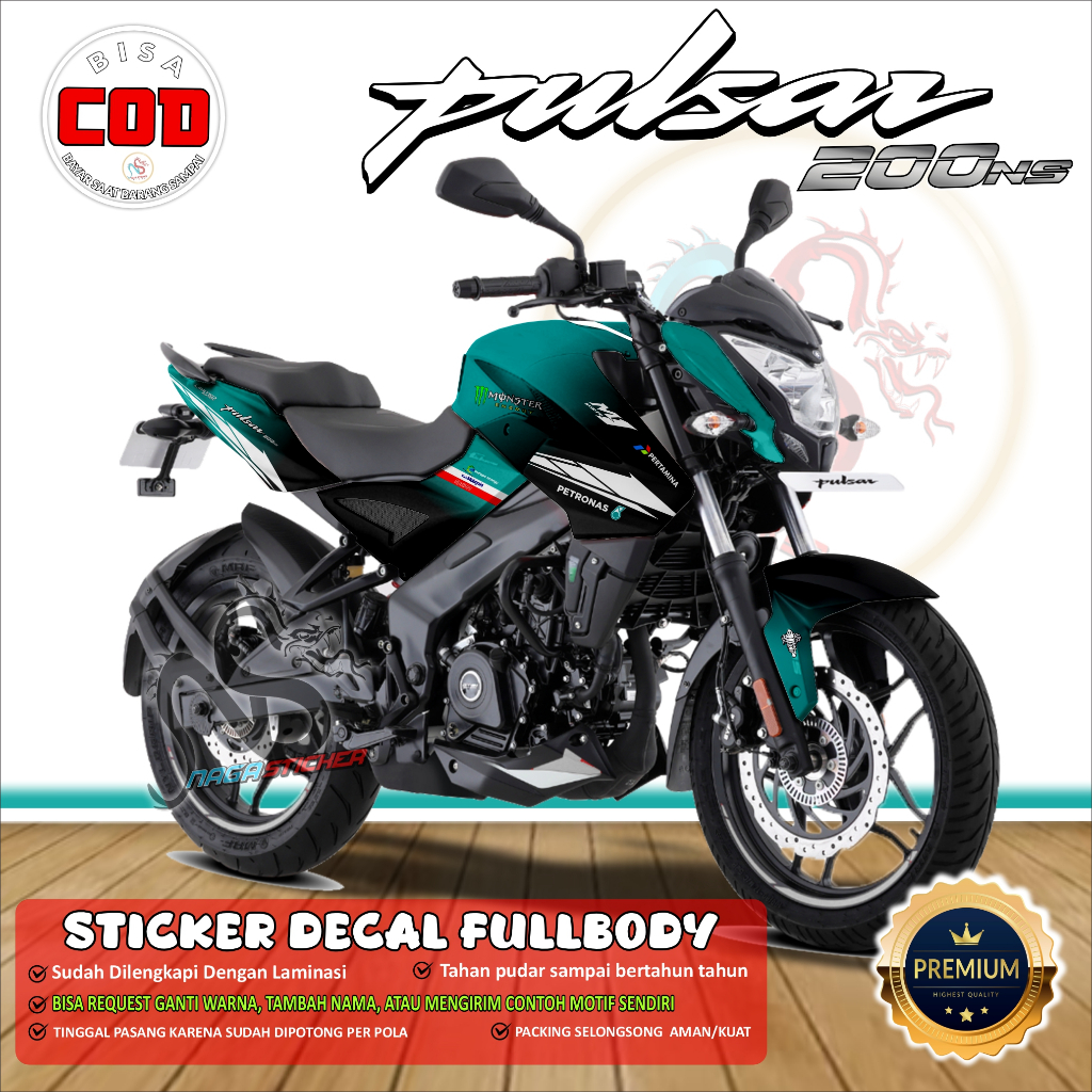[BISA COD] Decal Sticker Striping Motor Full Body PULSAR NS200 VARIASI NS1020 Desain Bisa Request