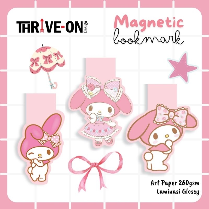 

Pembatas Buku Magnet / Magnetic Bookmark Cartoon MELODY