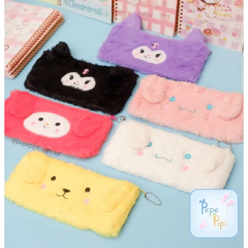 

KOTAK PENSIL SANRIO PLUSHIE✨JUALAN PERINTILANKU✨ POUCH SANRIO FUR KUROMI KOTAK PENSIL KUROMI