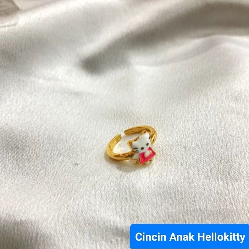 Cincin anak perempuan model hello Kitty lapis emas CHK0610241