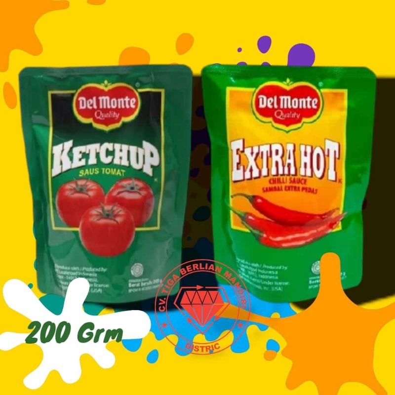 

DELMONTE#EXSTRA HOT#TOMAT#KETCHUP#200 GRM/ 1 BIJI