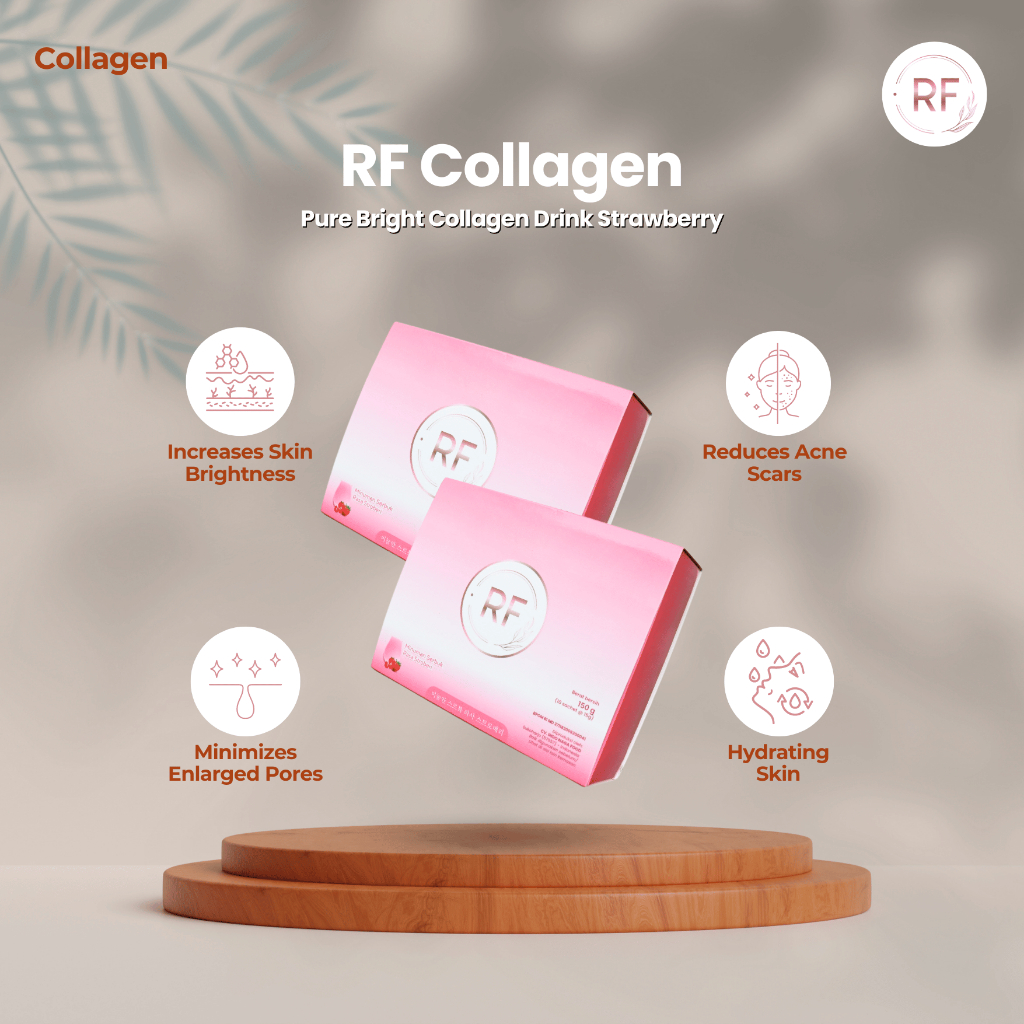 Rf Collagen Drink | Minuman Kolagen With Glutathione | Beauty Drink Kulit Cerah & Glowing 2 Box
