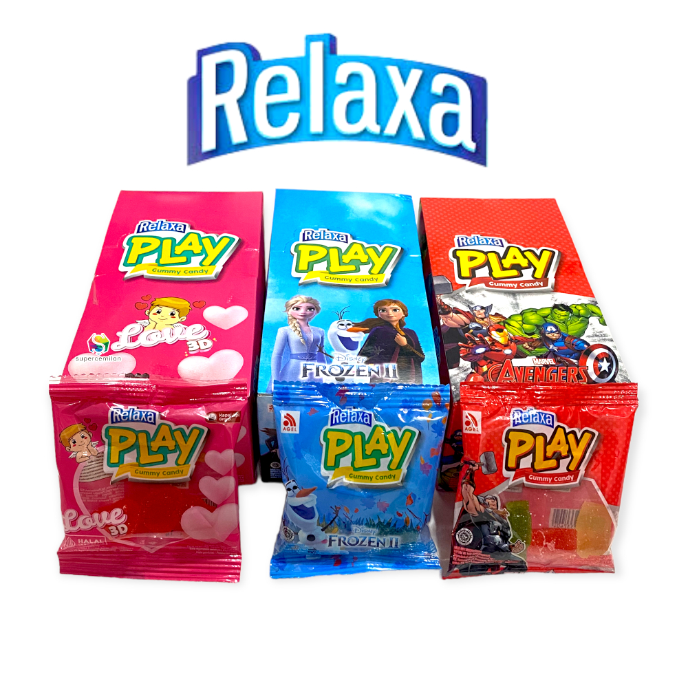 

Permen Jelly / Gummy Relaxa Play 12 x 12 Gr Varian Army 3D, Love 3D, Chef 3D, Cars 3D