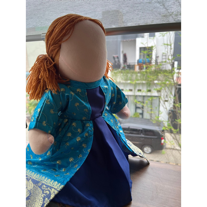 Boneka Radinkadoll Faceless | Kain Sari Outfit Handmade | Shireen