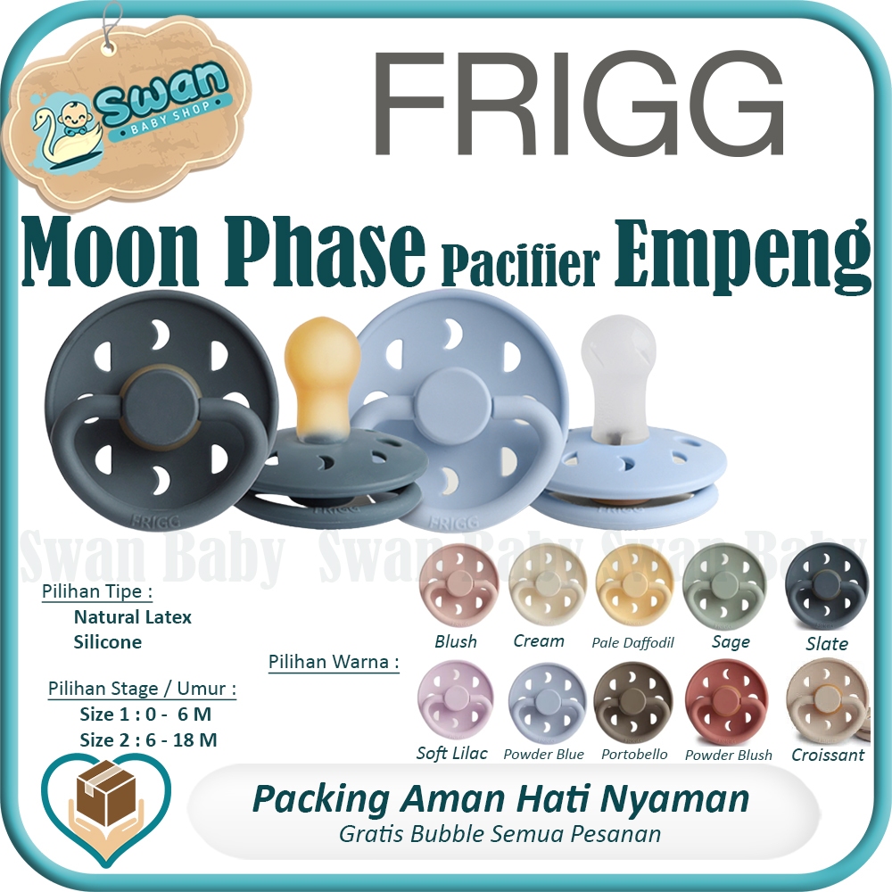 FRIGG Moon Phase Natural Rubber Pacifier / Moon Phase Silicone Pacifier / Empeng