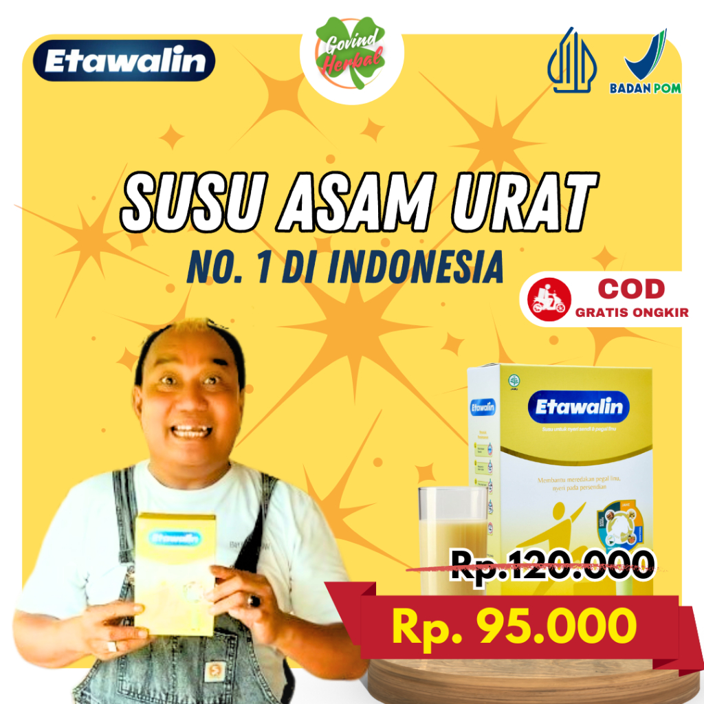 

Susu Etawalin - Susu kambing Etawa asli untuk atasi Asam Urat dan Kolestrol nomor 1 di Indonesia