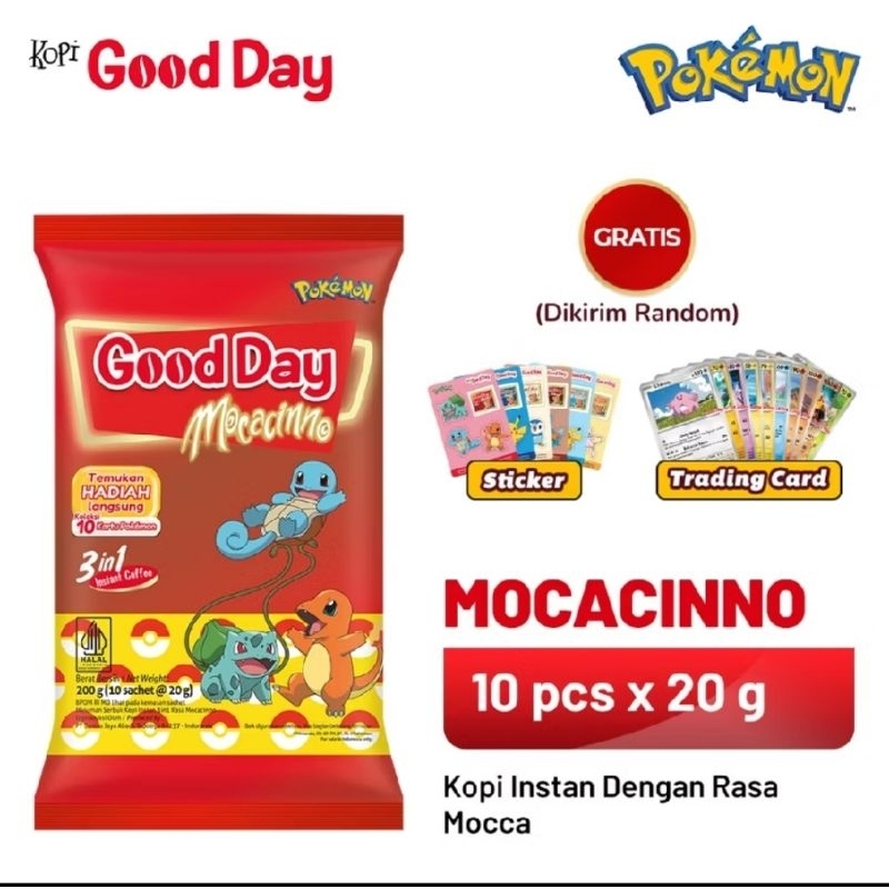 

Good Day Pokemon Kopi Coffee Instant 3in1 (10*20gr) 1 Pack