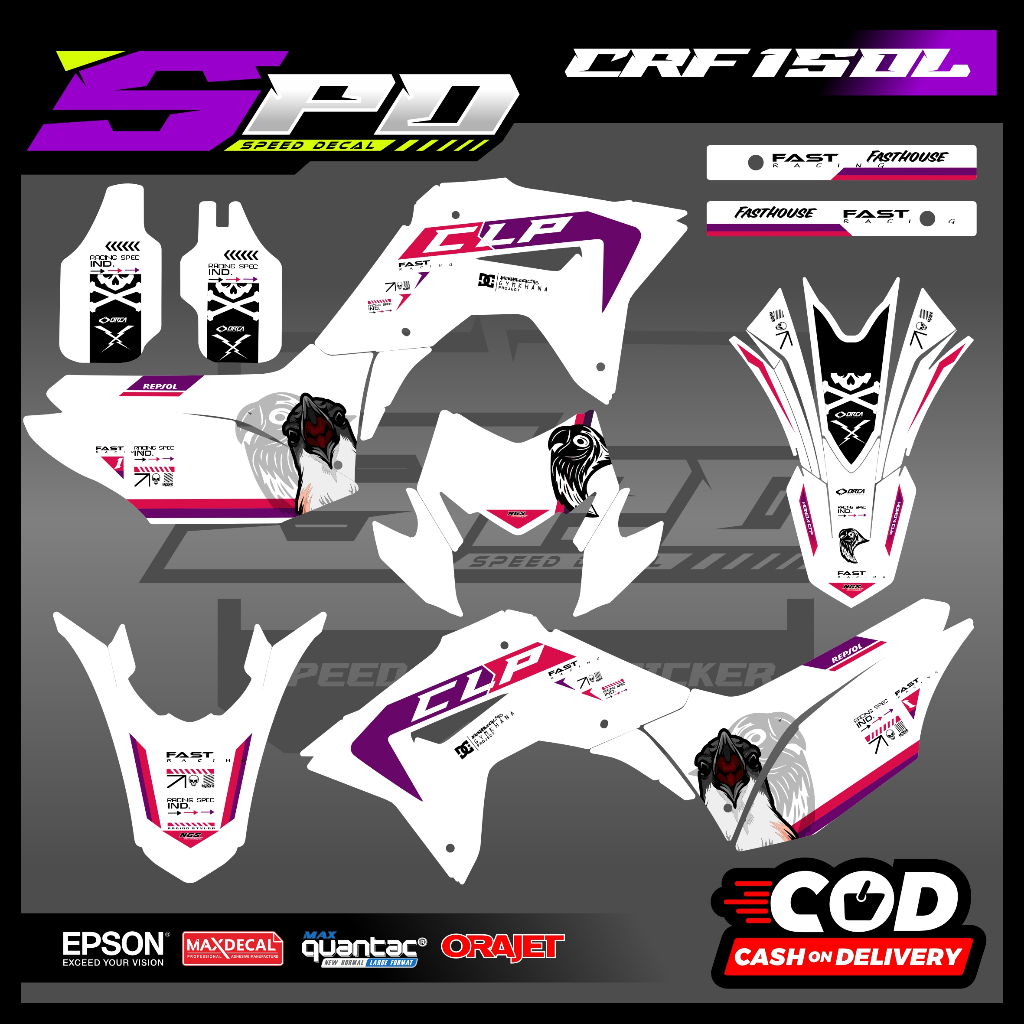 Decal custom crf 150l - decal supermoto crf,klx,wr