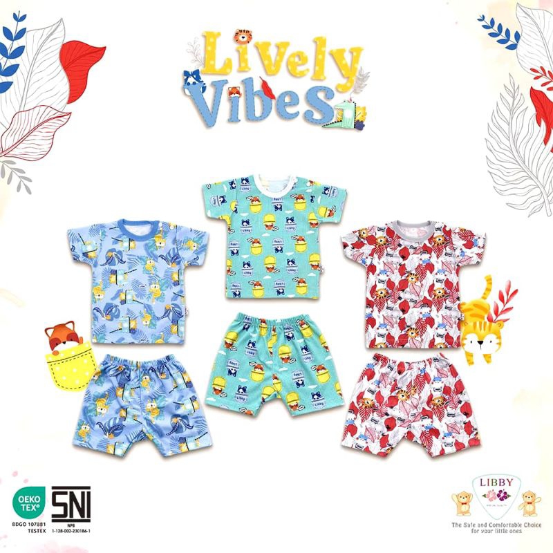 LIBBY SETELAN OBLONG PENDEK MOTIF | LIBBY BABY