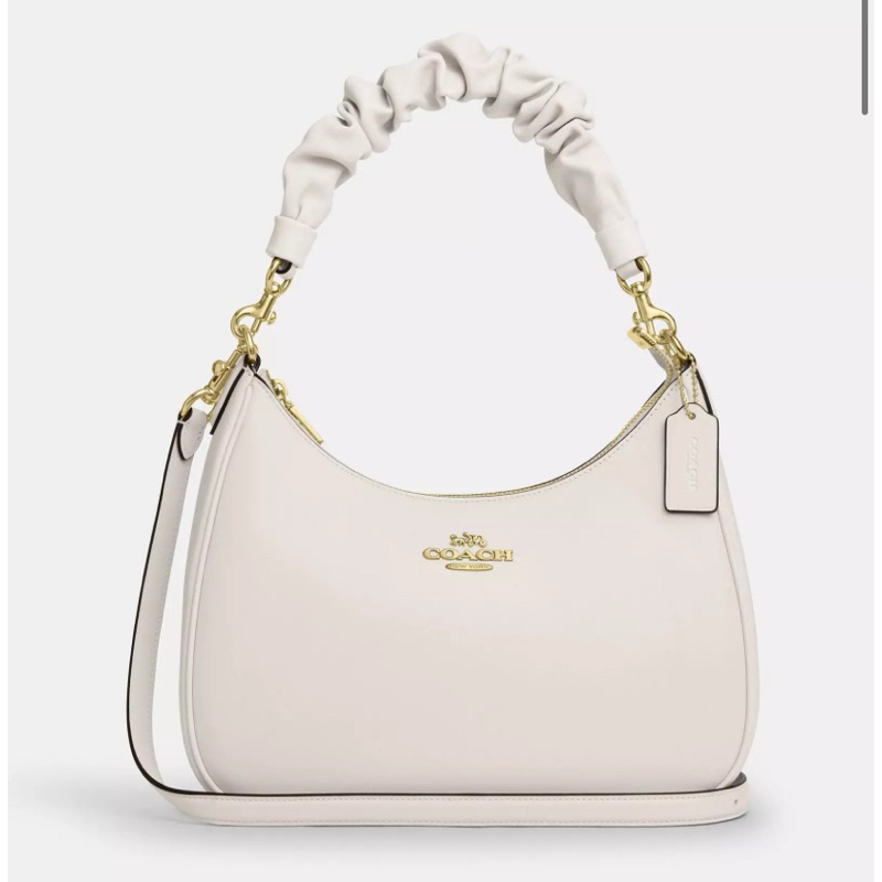[ORIGINAL 100%] Coach CU126 Teri Hobo Bag - White