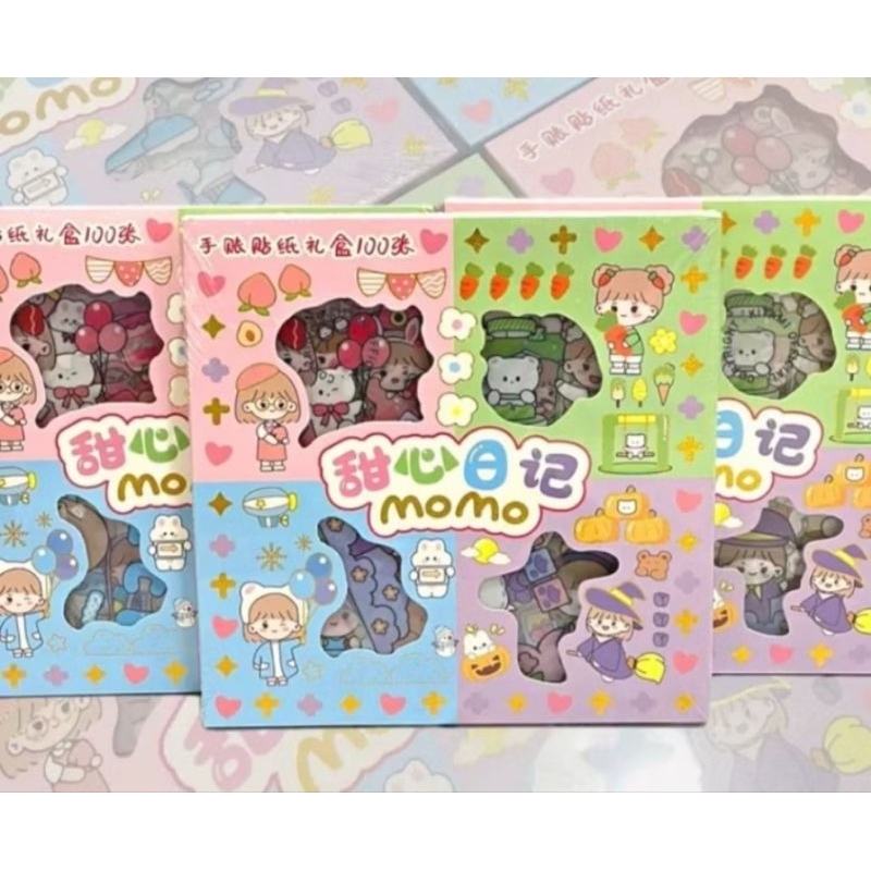 

STICKER MOMO ISI 100 PCS STIKER WATERPROOF