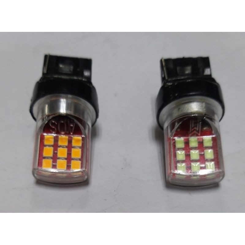 Lampu sein T20 18 Led mika 12v nyala terang nyala Diam non flash