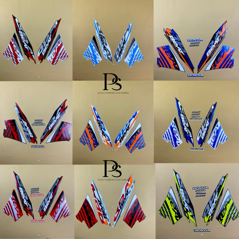 STRIPING STIKER BODY ORIGINAL MOTOR HONDA BEAT ESP CBS NEW 2021