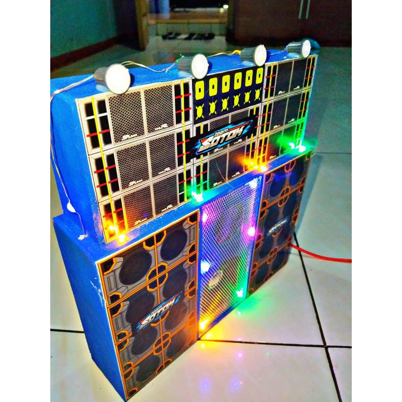 sound system miniatur fullset siap bunyi