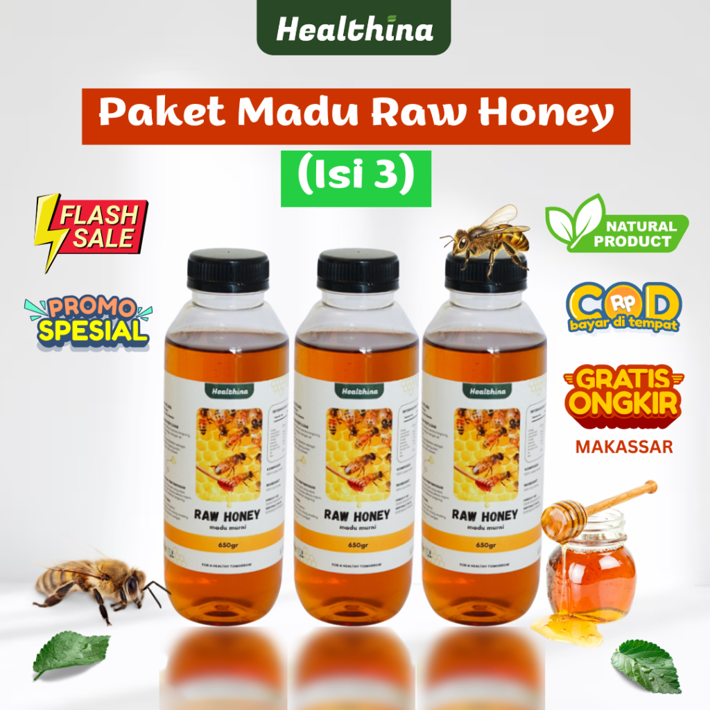 

COD Makassar Madu Murni Asli 3 In 1 Original Quality Raw Honey Best