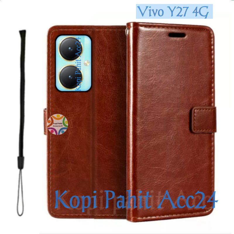 Case Untuk Hp Vivo Y27 4G Vivo V2249 Flip Cover Wallet Sarung Hp Casing Dompet Flip Magnet