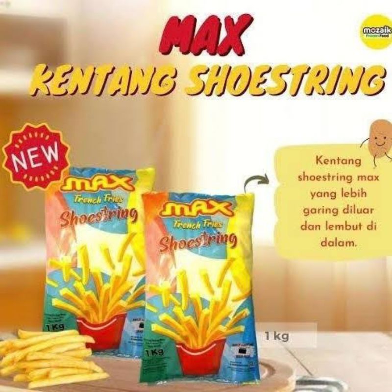 

Max Kentang Shoestring / French Fries 1 Kg (Frozen Food)