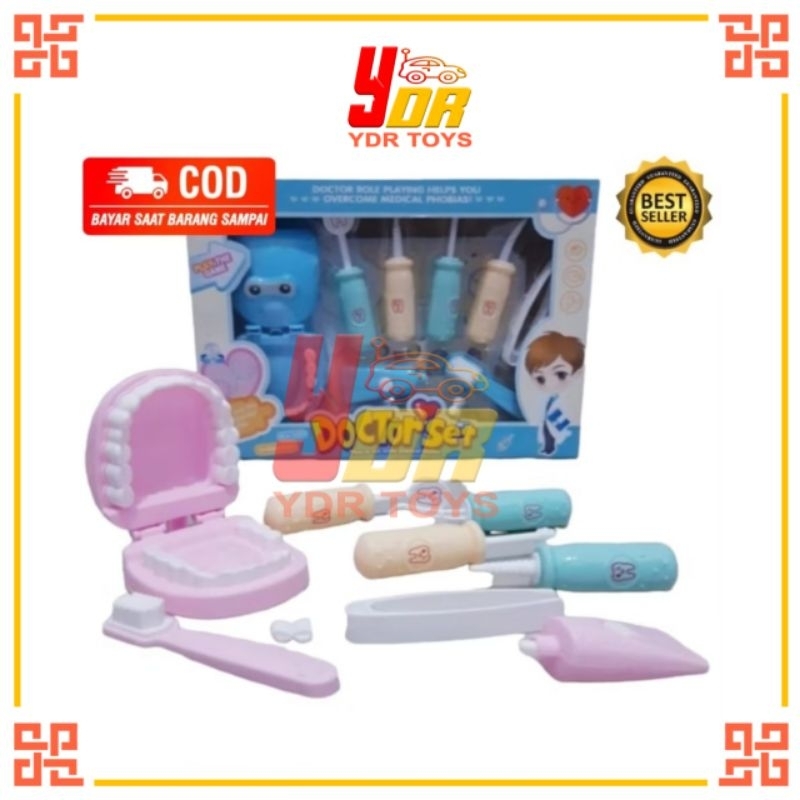 MAINAN ANAK DOCTOR SET DOKTER GIGI K78 SIMULASI PRIKSA GIGI TAMBAL GIGI LED PROMO TERMURAH COD
