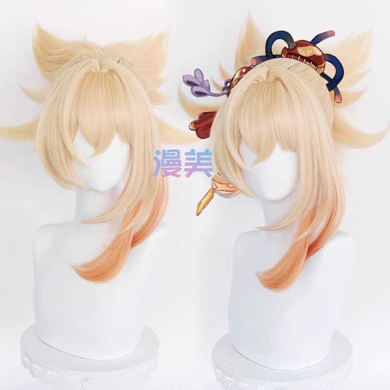 WAIFUKU - PO Wig Cosplay Yoimiya Genshin Impact Asli Brand Manmèi Womanmei Ywailisi Alice