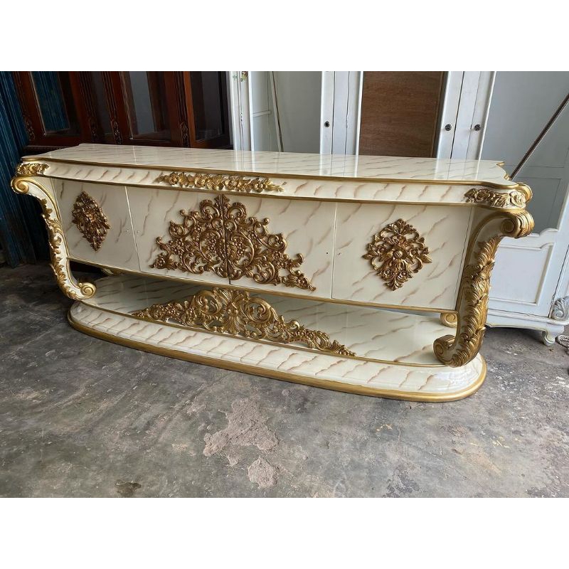 Bufet jati model turky / bufet ruang tamu